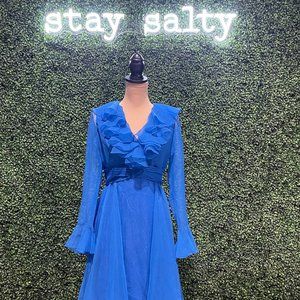 Vintage Miss Elliette Blue Dress